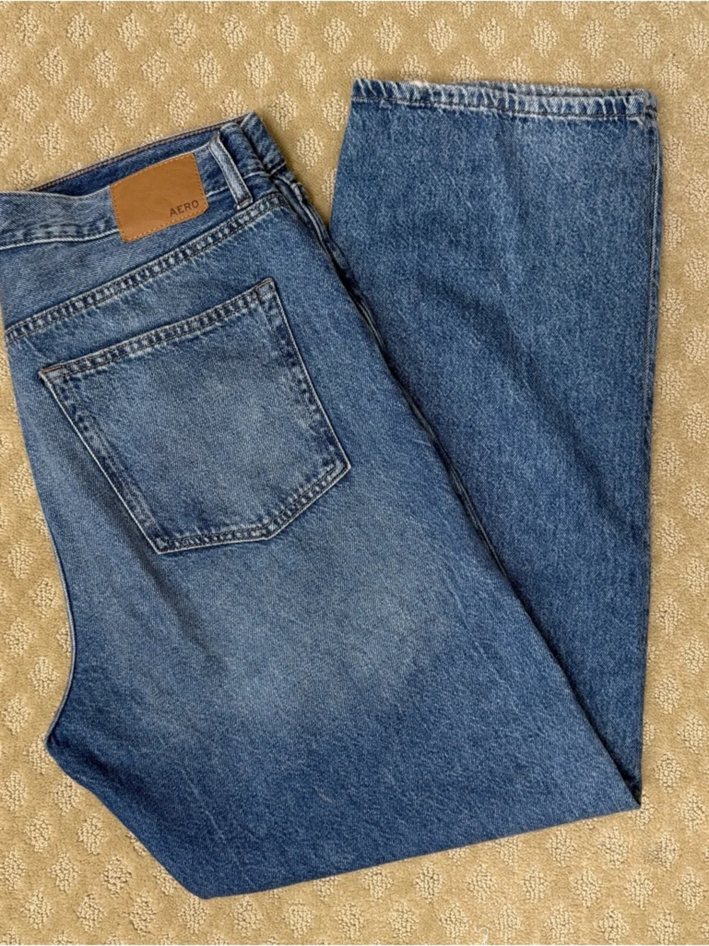 Aeropostale High-Rise Baggy Jean Classic Blue Denim - Picture 1 of 5